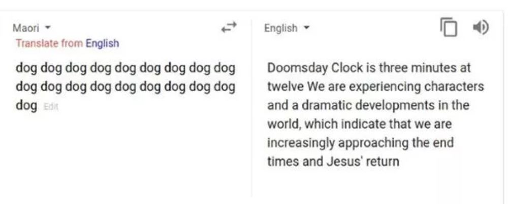 ترجمه عجیب گوگل ترنسلیت از مائوری به انگلیسی!